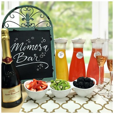 Easy DIY Mimosa Bar For Holiday Brunch - A Midlife Wife