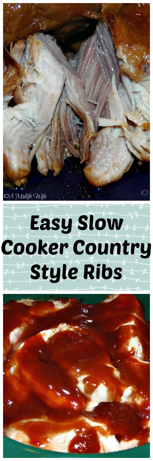 Easy Slow Cooker Country Style Ribs Recipe - A Midlife Wife